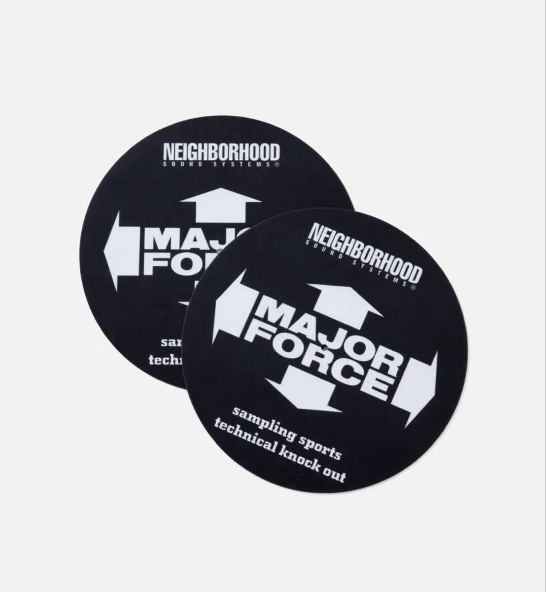 NEIGHBORHOOD x MAJOR FORCE Slip Mat Set Black ネイバーフッド スリップマット メジャーフォース拍卖