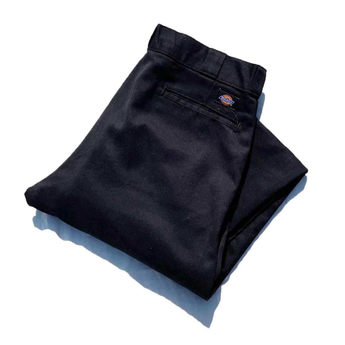 人気モデル! Dickies 874 ディッキーズ ハイウエスト ストレート ワークパンツ チノパン 人気カラー ブラック 黒 W34 x 32 メンズ 古着拍卖