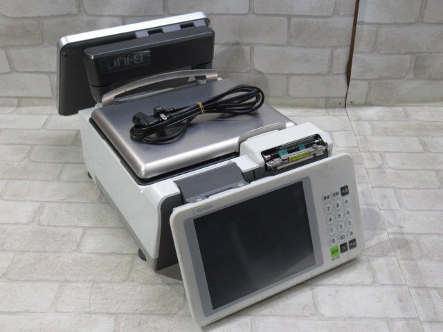 Ω 新DCE 1231♪ 保証有 ISHIDA【 UNI-9 DP 】イシダ 電気抵抗線式はかり 対面計量プリンタ ひょう量3000g/6000g拍卖