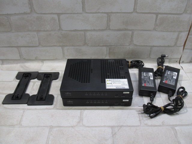 ▲新 Ω 保証有 Fujitsu【 SIG110B 】富士通 Si-R G110B IPアクセスルータ 小型ONU対応モデル 2台セット AC/スタンド付 通電確認済拍卖