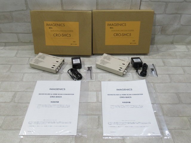 ☆Ω 新LD 0300h 保証有 imagenics【 CRO-SHC5 】イメージニクス SD/HD/3G-SDI to HDMI変換器 2台セット拍卖