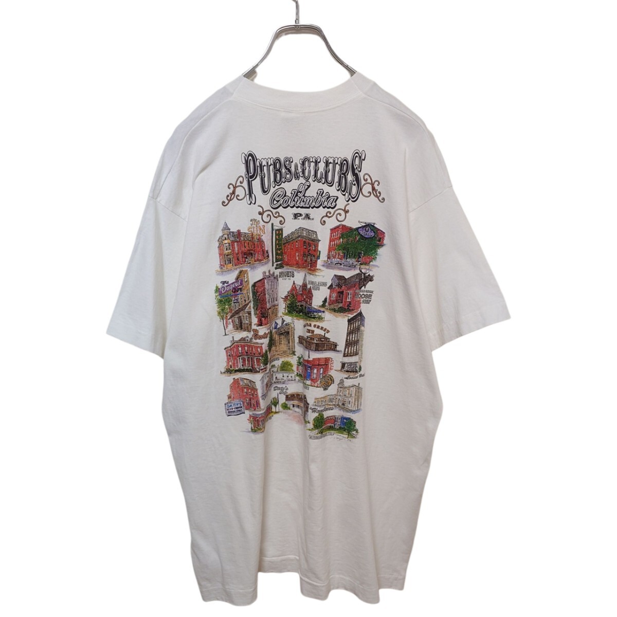 90s USA製 シングルステッチ Columbia PUB TシャツA3905拍卖