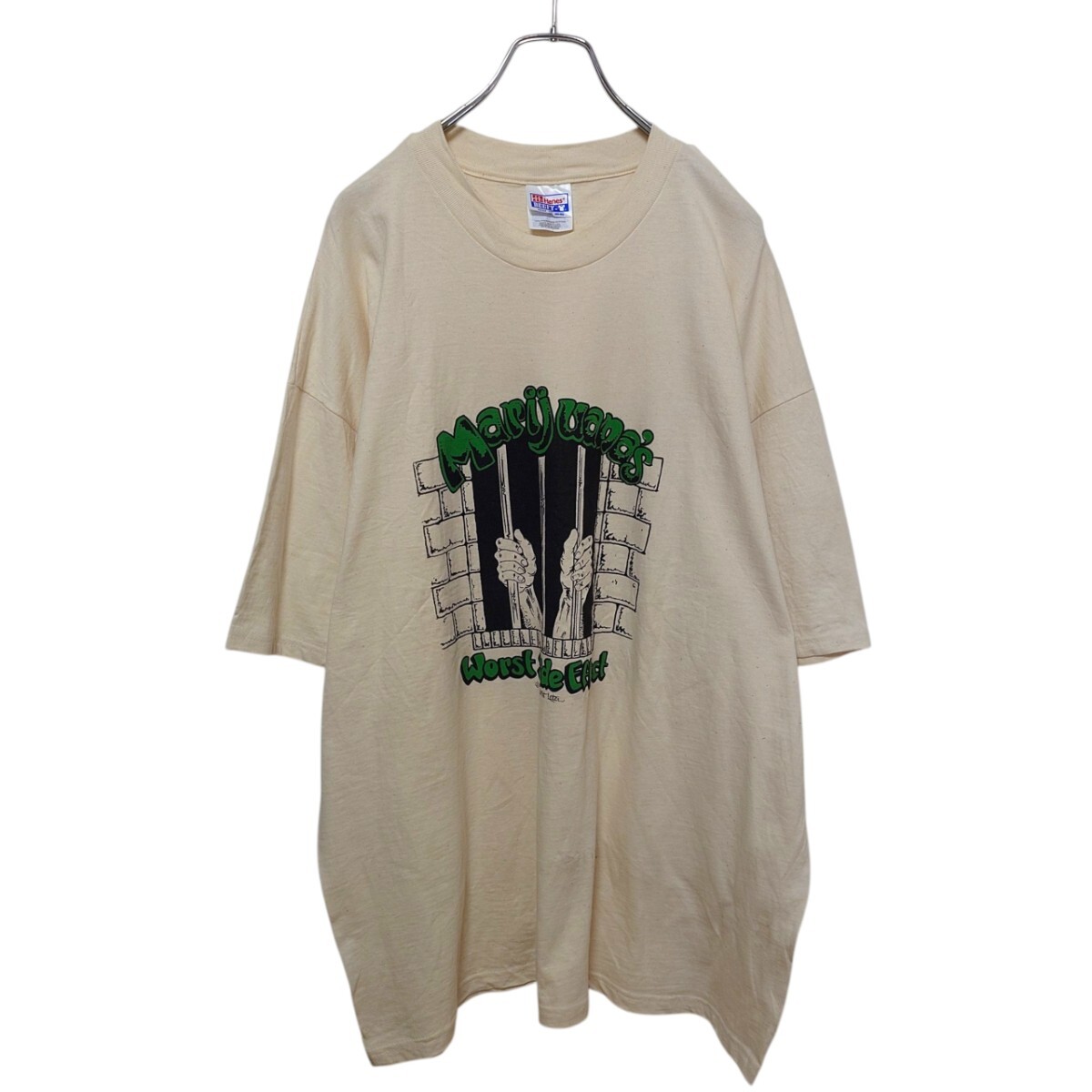 90s WEED JUST THE FACTS 監獄 Tシャツ A-3906拍卖