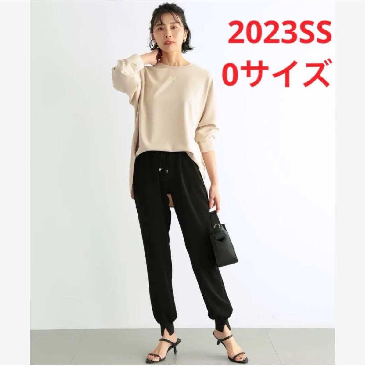 ほぼ新品*BARNYARDSTORM ダブルクロスジョガーパンツ上品とろみ 黒拍卖