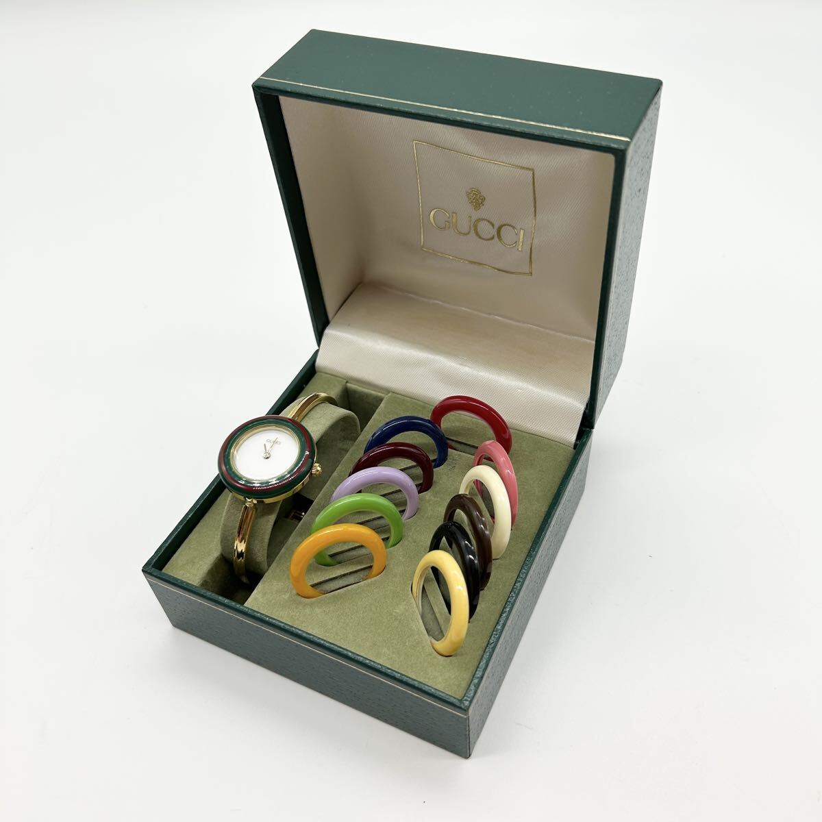 極美品 GUCCI グッチ チェンジベゼル 12色完備 箱付き拍卖