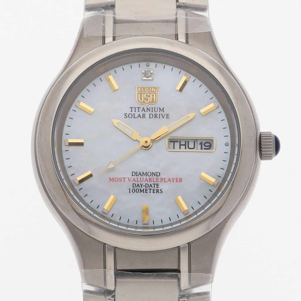 ELGIN エルジン FK-1251 ソーラードライブ ホワイトシェルダイヤル TI ソーラー メンズ【133124】拍卖