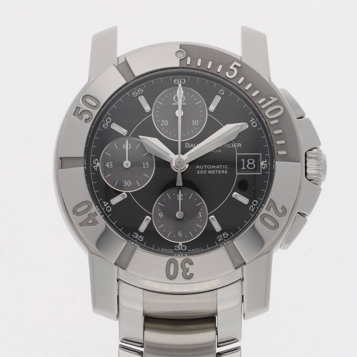 Baume & Mercier ボーム&メルシェ 65352 ケープランド ブラックダイヤル SS 自動巻き【133988】拍卖