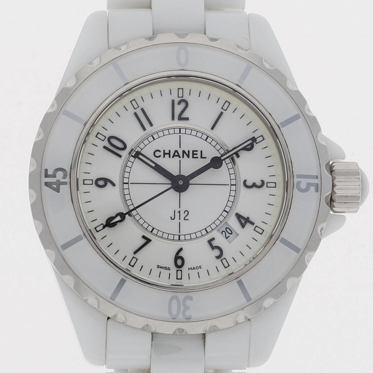 CHANEL シャネル H0968 J12 ホワイトダイヤル CE クオーツ レディース【133860】拍卖