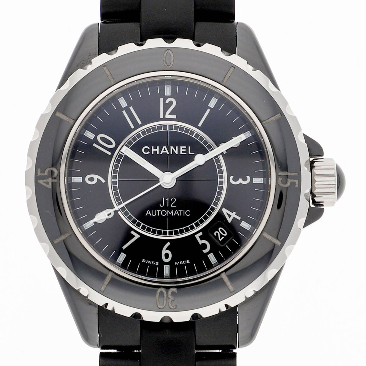 CHANEL シャネル H0684 J12 ブラックダイヤル SS/CE/ラバー 自動巻き メンズ【133969】拍卖
