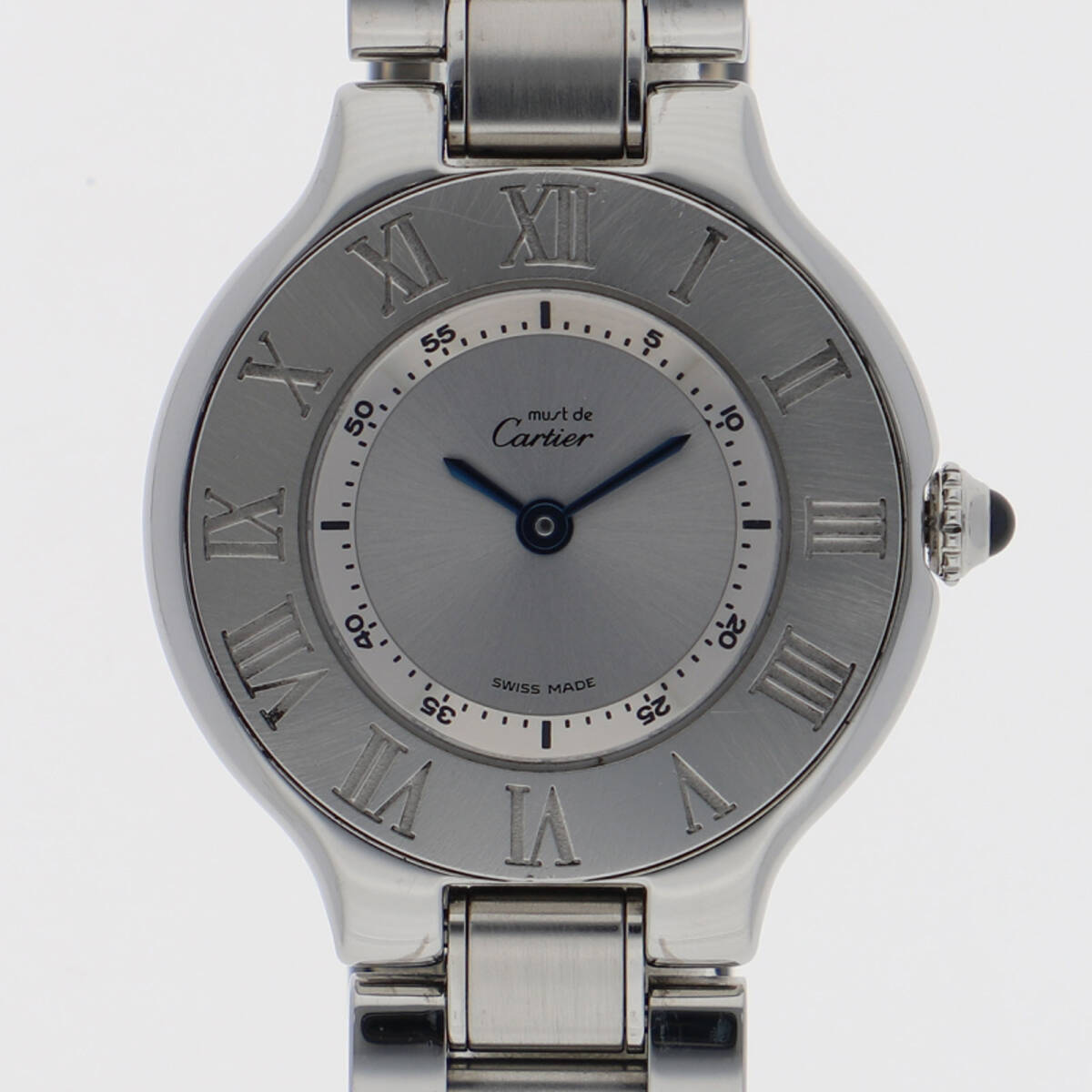 CARTIER カルティエ W10109T2 マスト21 シルバーダイヤル SS クオーツ レディース【134159】拍卖
