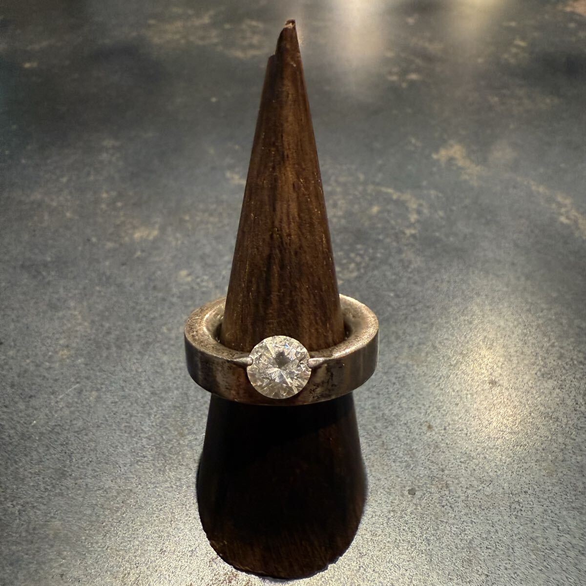 SILVER925 WHITE STONE DESIGN RING/シルバー/リング拍卖