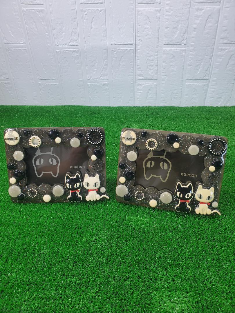 新品 KURONE/クロネ 猫のフォトフレーム 2個セット拍卖