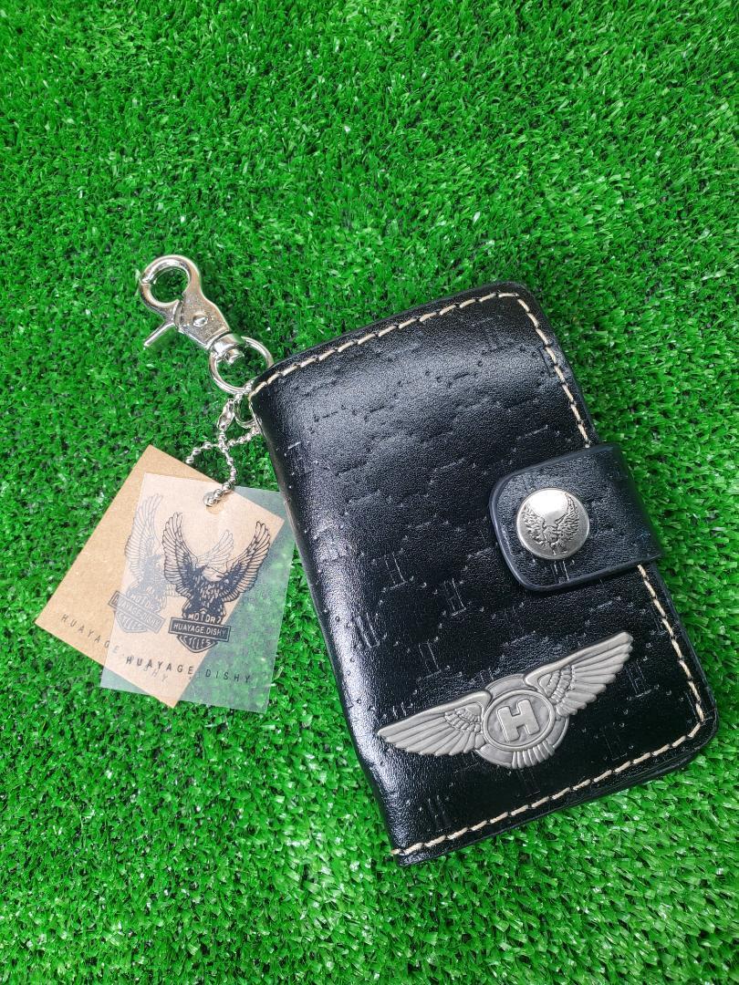 HUAYAGE DISHY 本革 キーリングケース トリガースナップ付き拍卖