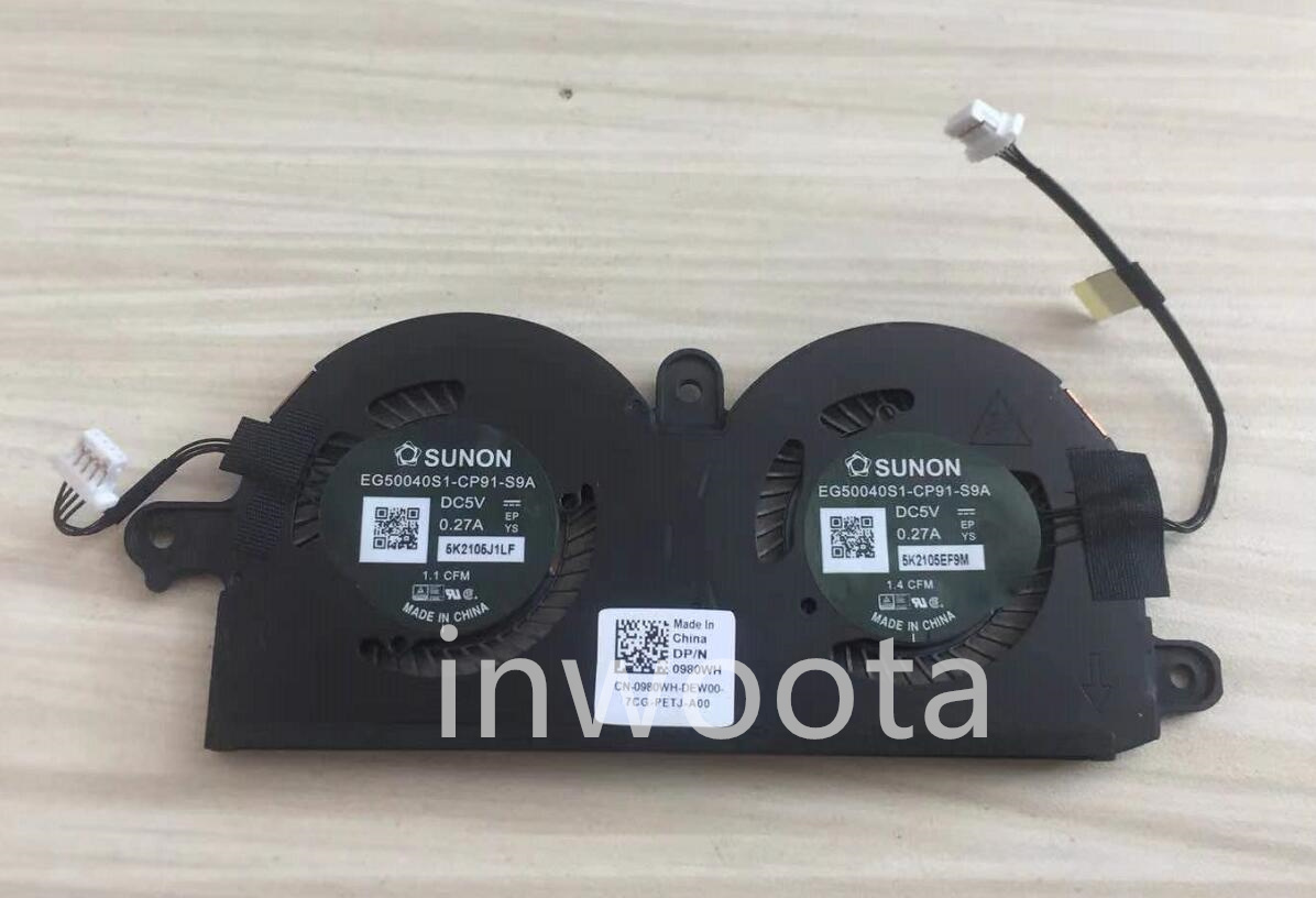 新品 DELL XPS13 9370 9380 7390 9305 散熱CPU ファン/ 冷却 0980WH 修理/交換パーツ拍卖