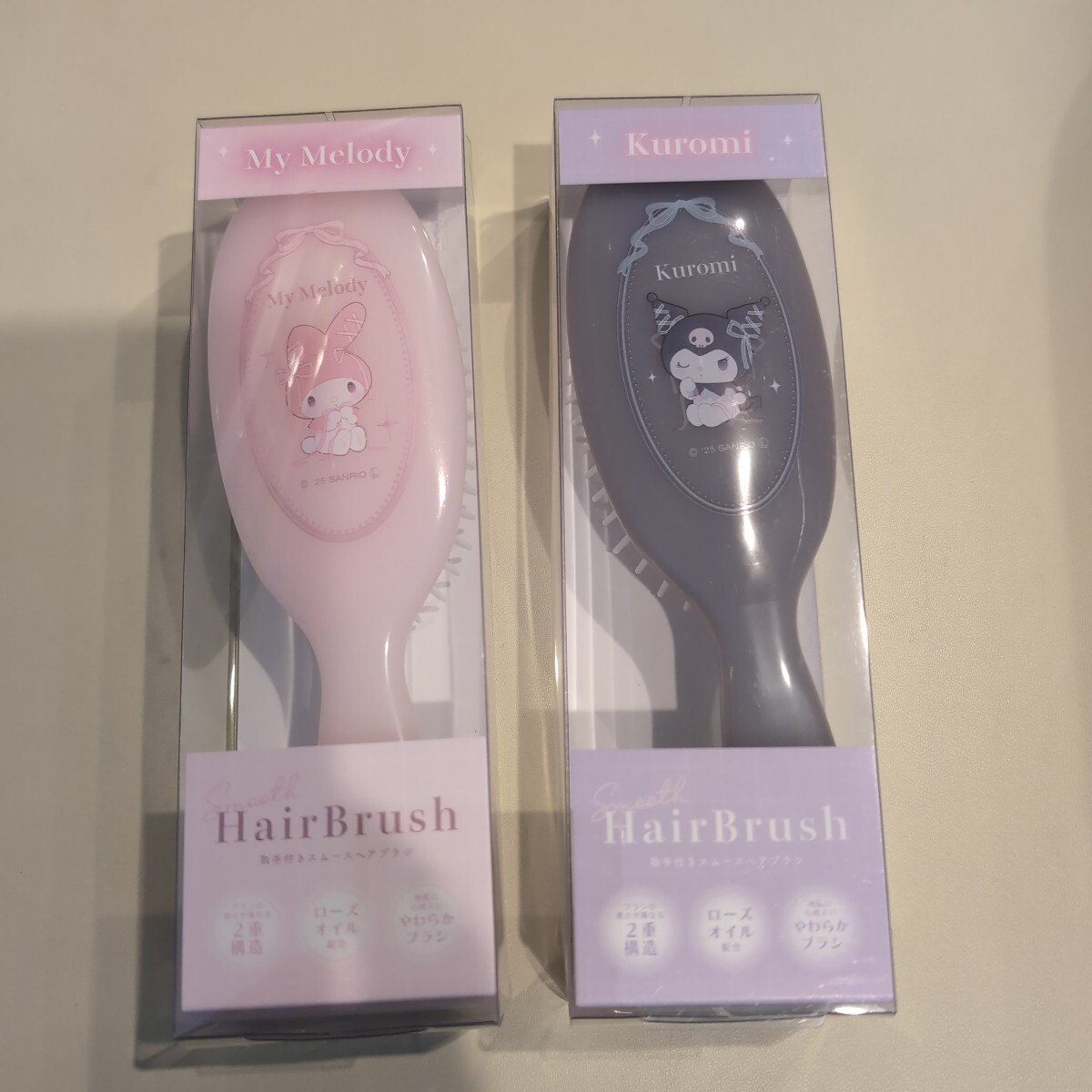 サンリオ★取手付ききスムースヘアブラシ マイメロディー&クロミ 2種セット拍卖