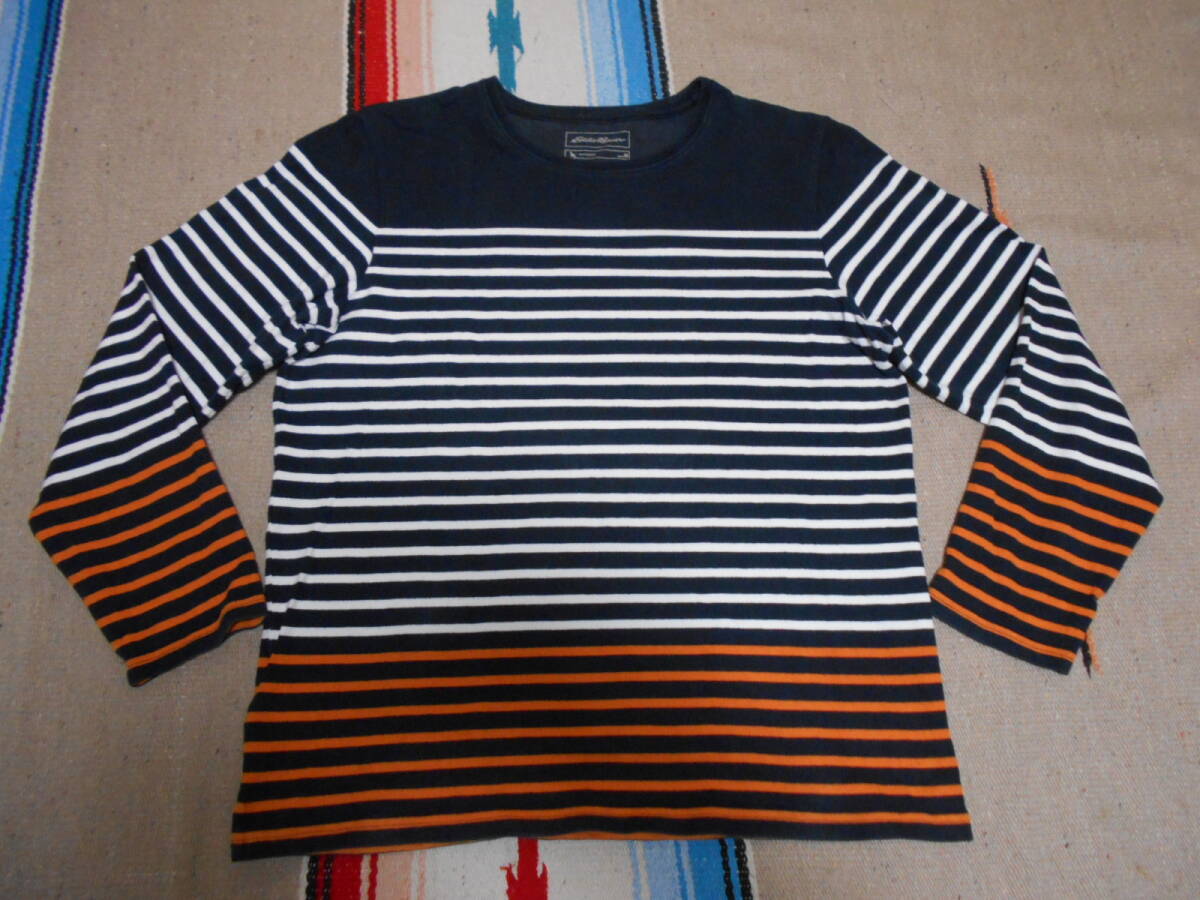 EDDIE BAUER エディーバウアー ボーダー カットソー アウトドア アーティスト カヤック ヨット ARTIST ANTIQUES YACHT SAILOR 水兵 芸術家拍卖