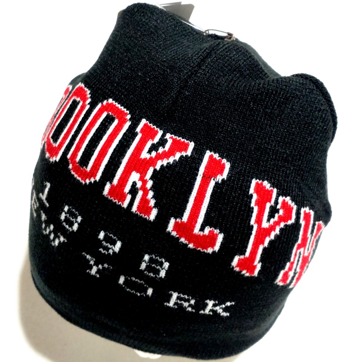 特価/未使用【サイズ=アダルトフリー】アメカジ/BROOKLYN/ブルックリン/男女兼用/ニットキャップ/ワッチキャップ/black拍卖