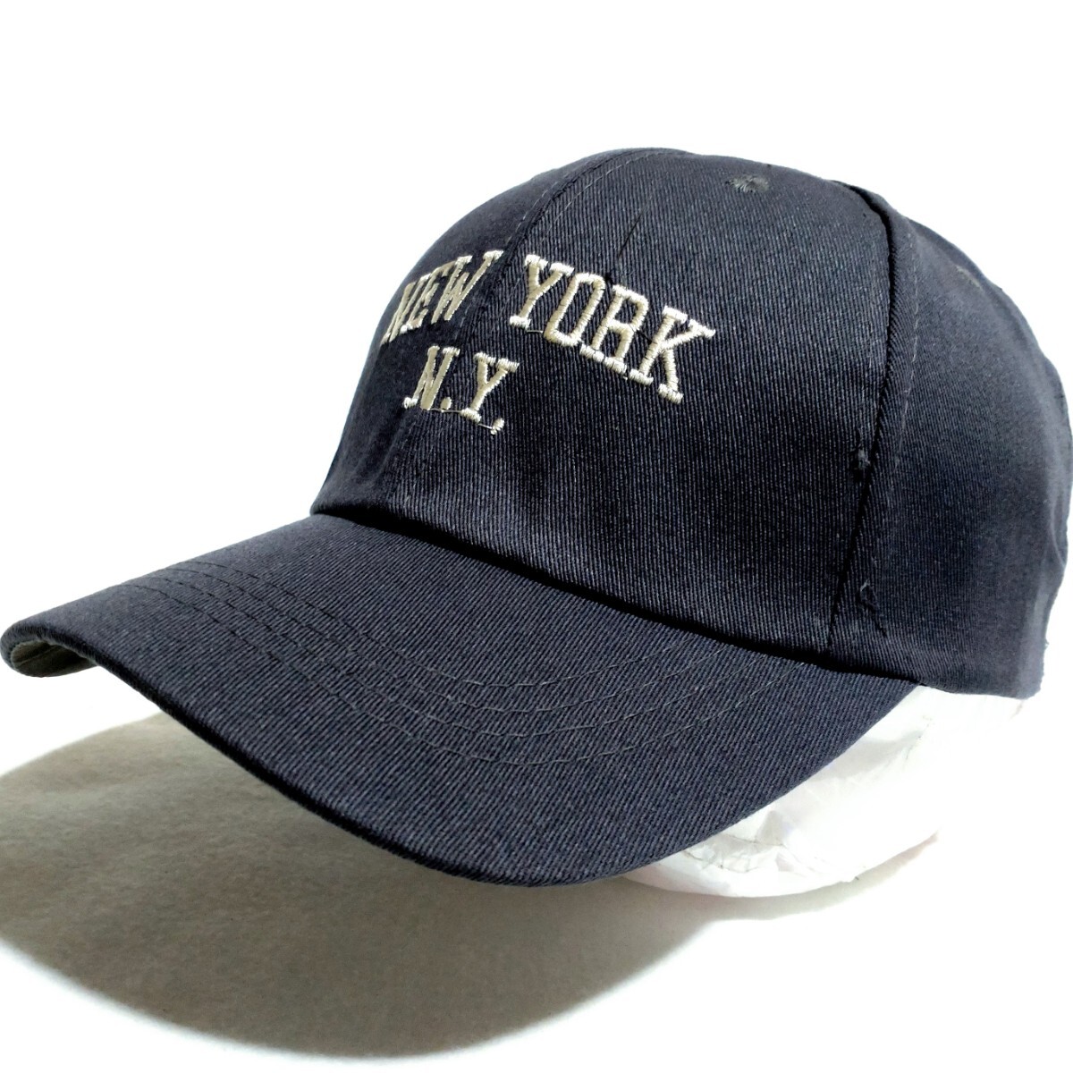 特価/未使用【サイズ=58~60cmフリー】NEW YORK/ニューヨーク/刺繍ロゴ/アメカジ/メンズ/ツイル/キャップ/charcoal拍卖