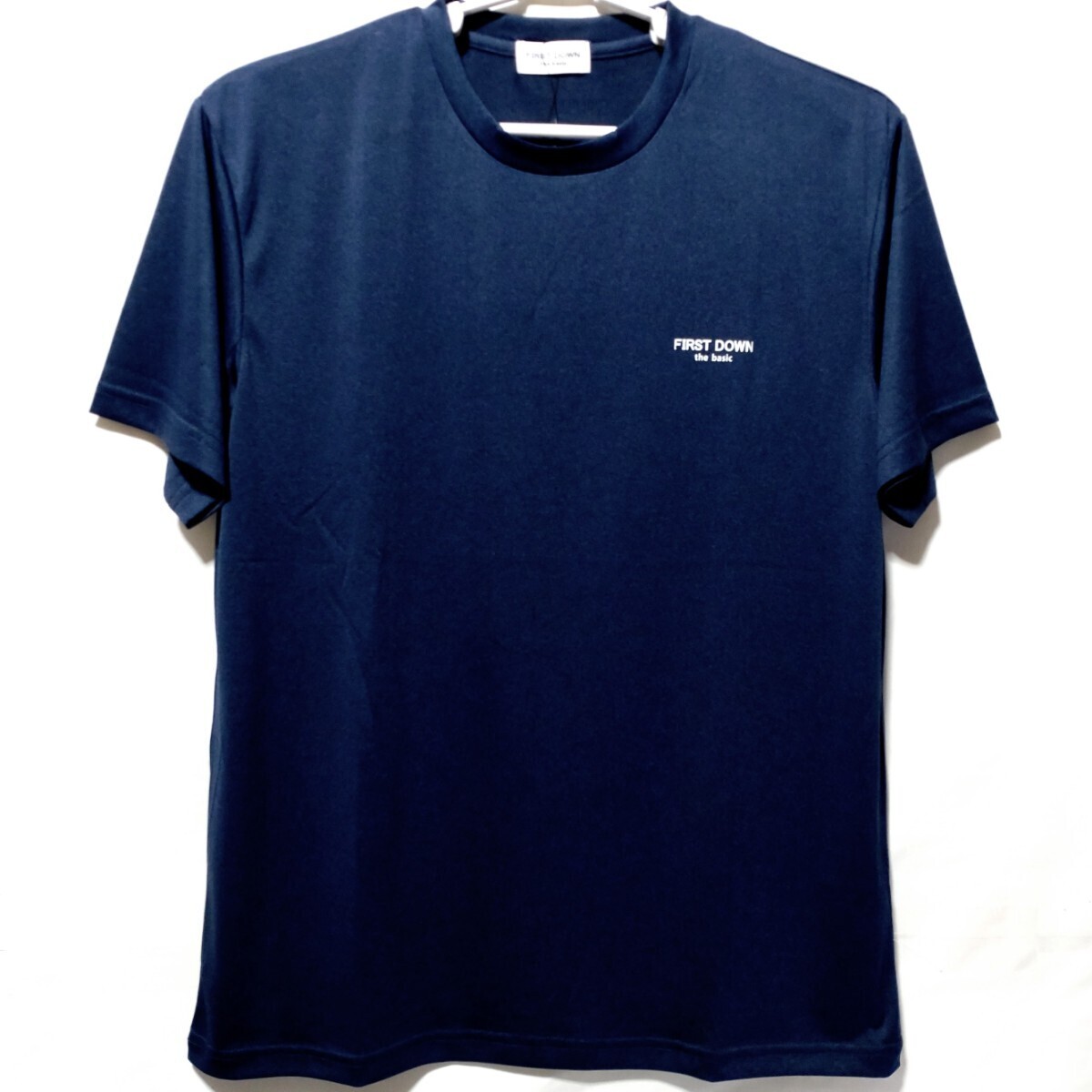 特価/未使用【サイズ=LL(XL)】FIRST DOWN the basic/ファーストダウン/接触冷感/ドライ/メンズ/半袖/Tシャツ/胸囲=104~112cm/navy拍卖