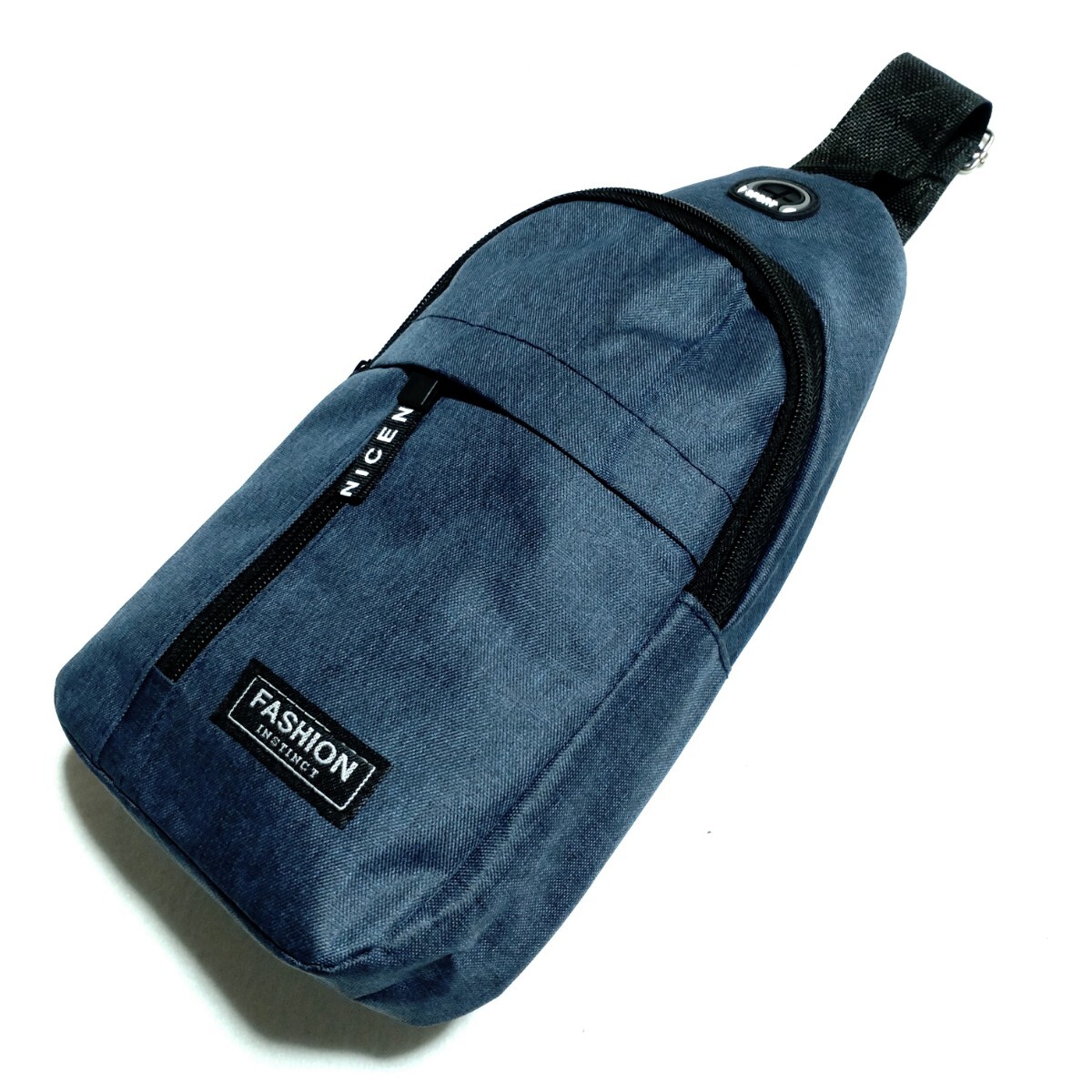 特価/未使用【サイズ=縦29cm×横16cm×幅5cm】ノーブランド/メンズ/ボディバッグ/dark.blue拍卖