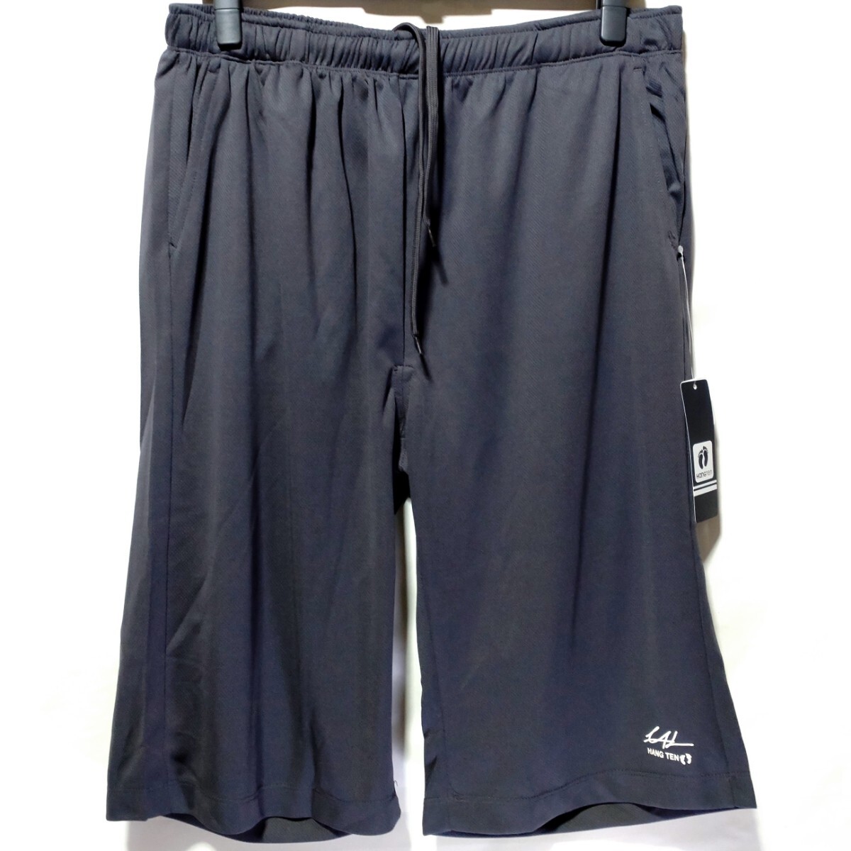 特価/未使用【サイズ=LL(XL)】Hangten/ハンテン/メンズ/左右ポケット付き/ジャージ/ハーフパンツ/胴囲=94~104cm/charcoal.gray拍卖