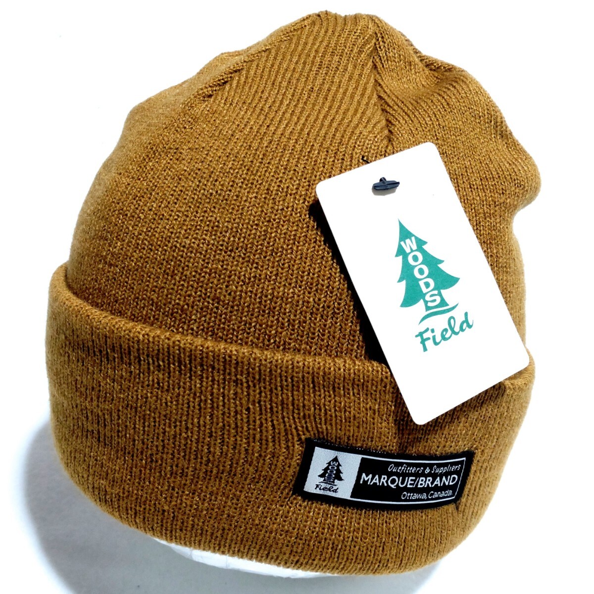 特価/未使用【サイズ=アダルトフリー】WOODS Field/ウッズ フィールド/男女兼用/ニット/キャップ/mustard拍卖