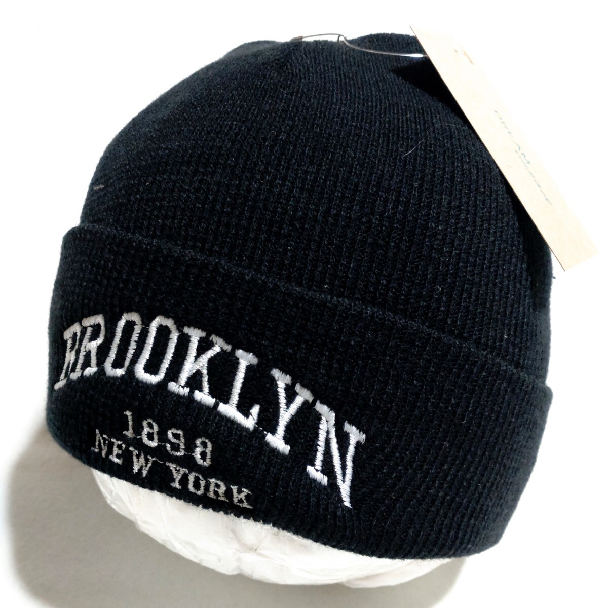 特価/未使用【サイズ=アダルトフリー】BROOKLYN/ブルックリン/男女兼用/ニット/キャップ/black拍卖