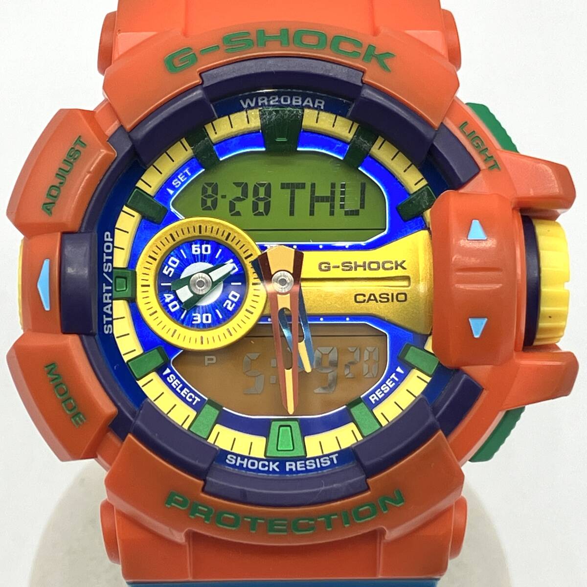CASIO カシオ G-SHOCK Gショック クォーツ腕時計 GA-400 Hyper Colors ハイパーカラーズ 稼働品拍卖