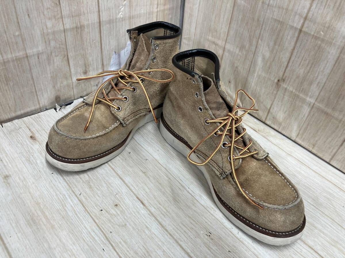 RED WING レッドウィング IRISH SETTER アイリッシュセッター ベージュ 26cm US8E スウェード レースアップ ワーク ブーツ拍卖