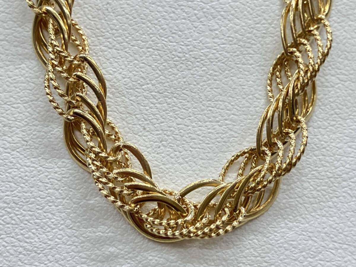K18 デザインチェーン ブレスレット 全長 20cm チェーン幅 0.6cm 総重量 8.3g 小傷あり拍卖