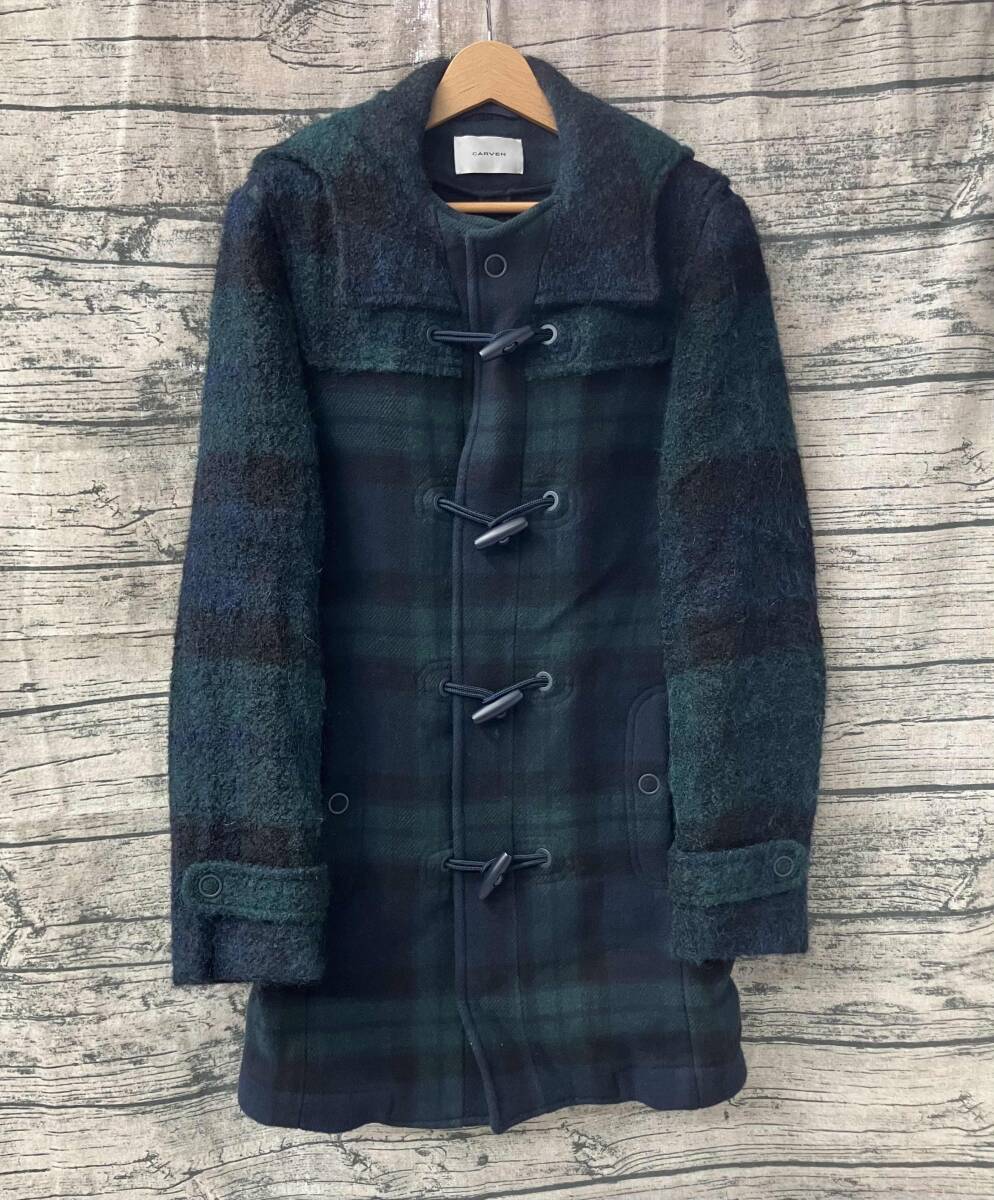 CARVEN 1012HM42 ダッフルコート ブラックウォッチ size:S ハンガリー製拍卖