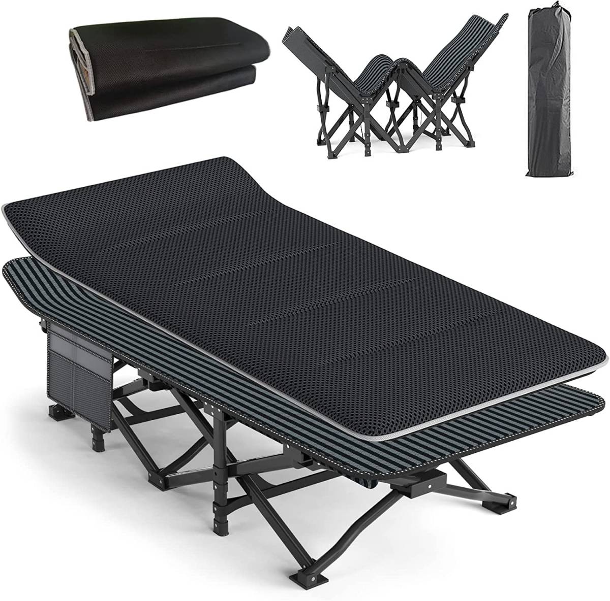 【新品】ATORPOK 簡易ベッド 耐荷重200kg 軽量コット アウトドア折り畳みベッド キャンプコット 携帯型折りたたみベッド 収納便利拍卖