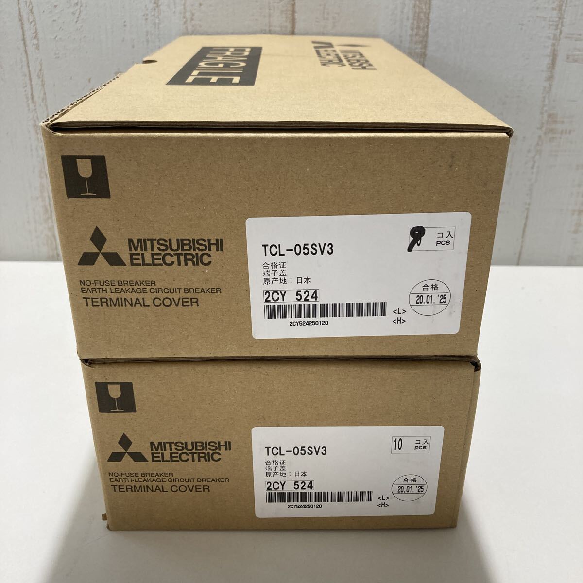未使用品 三菱電機 MITSUBISHI ELECTRIC TCL-05SV3 漏電遮断器 ノーヒューズ遮断器 端子カバー 19パック(38個)拍卖