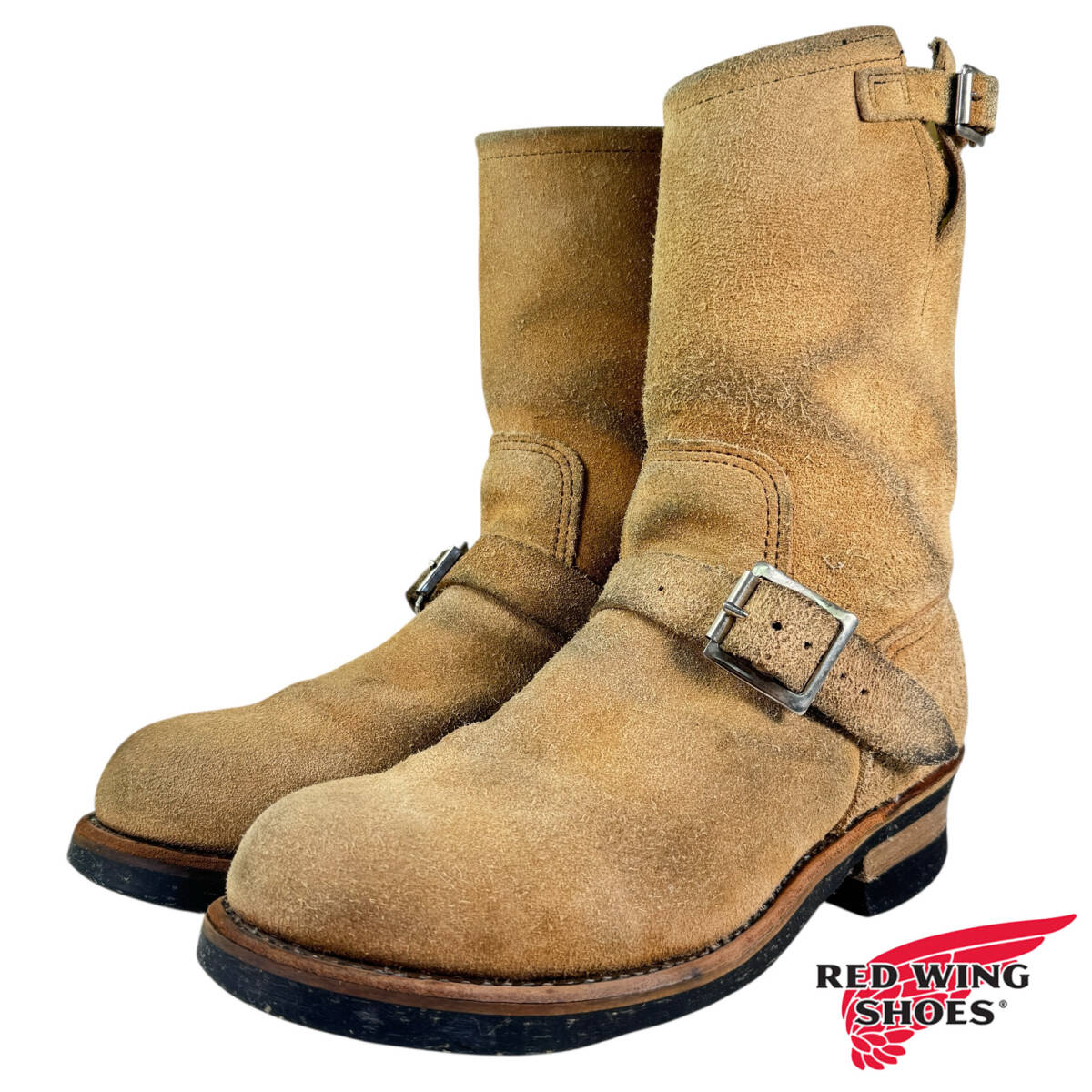 ★清潔★レア★PT91★8268★8.5D★低ベルト★スエード ★エンジニアブーツ★レッドウィング★RED WING★      ★PT99 PT83 9269 ★拍卖