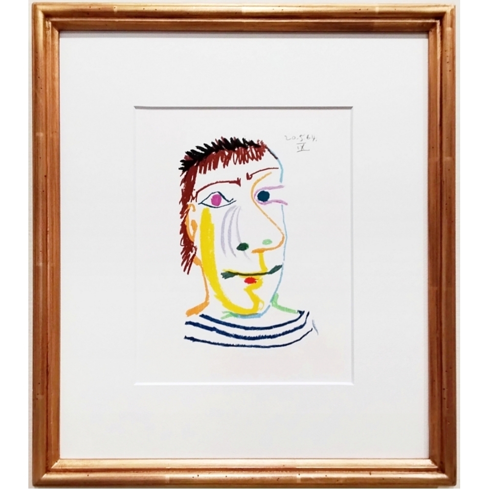 パブロ・ピカソ 幸せの味 Le Gout du Bonheur 1970年 リトグラフ 限定666部 版画 額付 真作拍卖