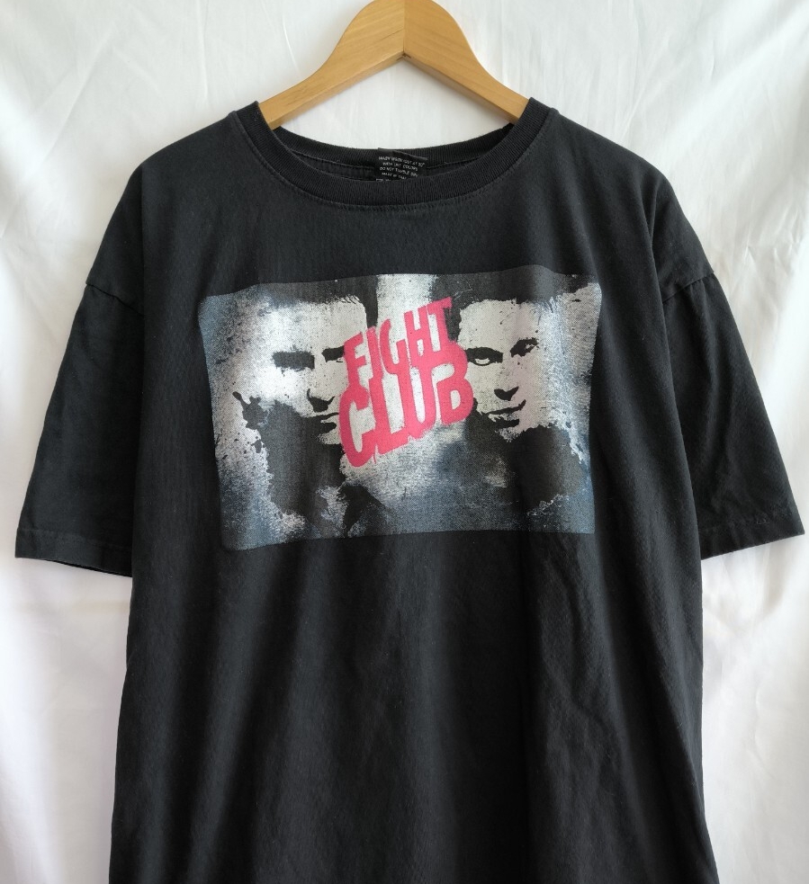 FIGHT CLUB ファイトクラブ ムービーTシャツ ブラッドピット 半袖 Tシャツ プリント オールコットン メンズ XLサイズ 1531拍卖