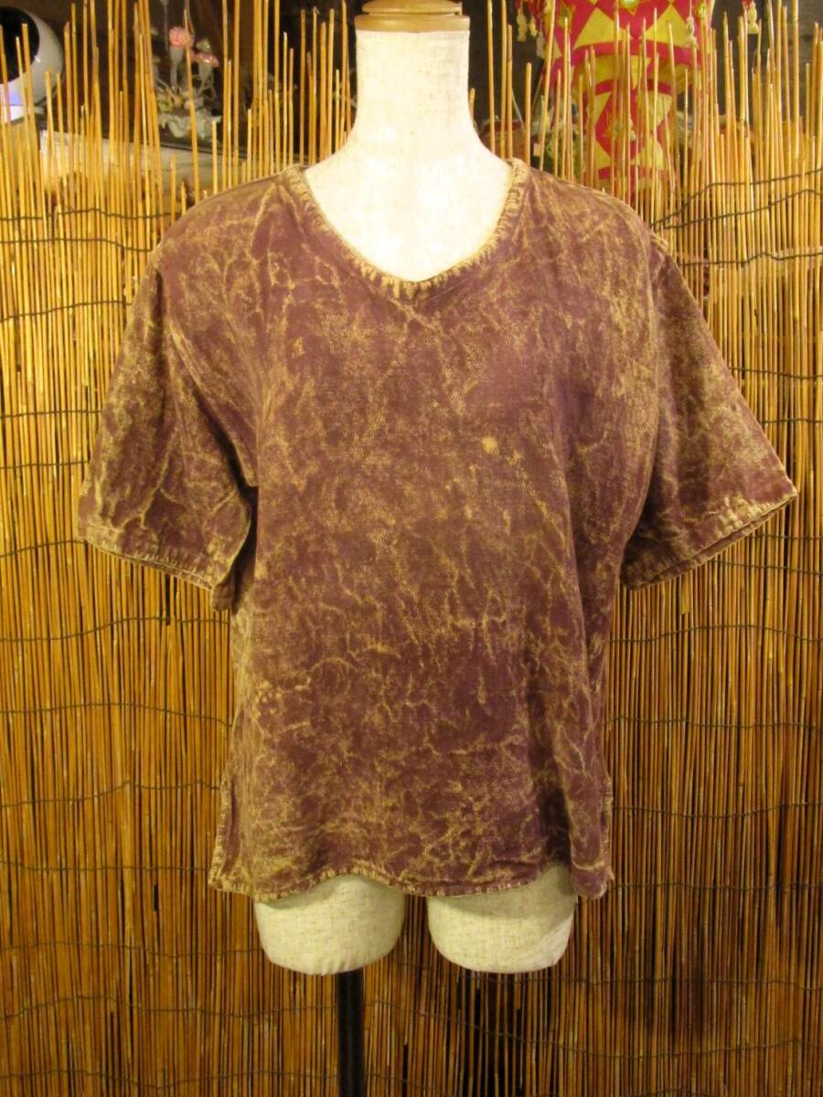 ③新品*ヘンプコットン素材*ストーンウォッシュ加工*半袖*プルオーバー拍卖