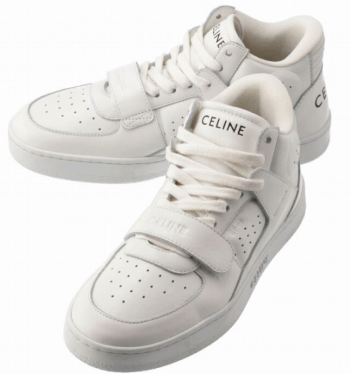 【新品】CELINE セリーヌ ベルクロストラップ ミドルスニーカー シューズ 靴38拍卖