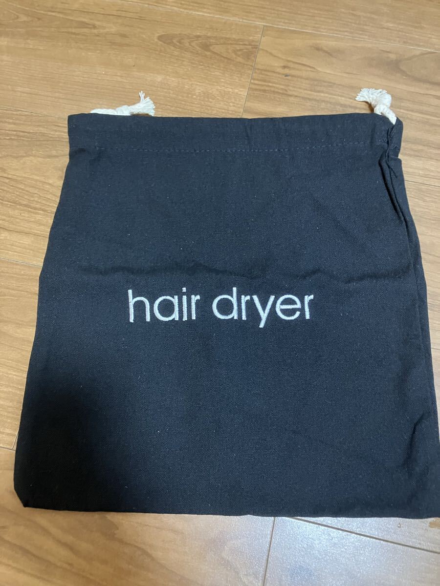 新品 ヘアドライヤー  布袋 巾着袋 旅行用 KINUJO リファ にも使えます ブラック 布製 ホテル使用拍卖