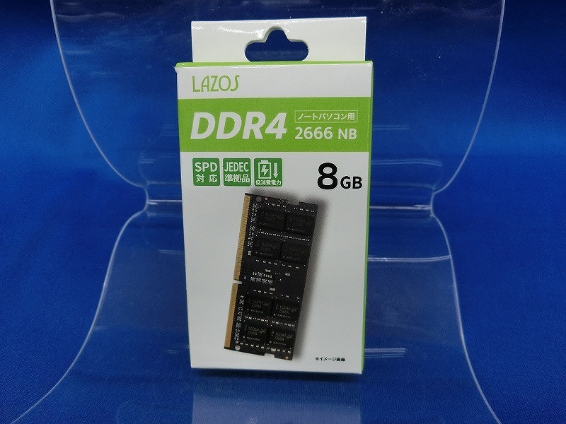 【未使用】 リーダーメディアテクノ LAZOS ノートパソコン用メモリ DDR4 8GB L-D4N8G拍卖