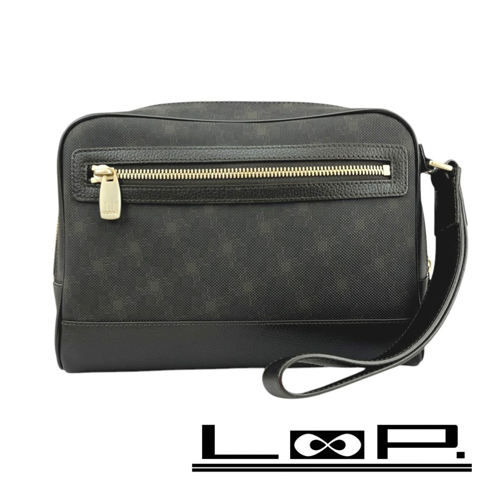 ■美品■ ダンヒル セカンドバッグ ハンド クラッチ バッグ オーガナイザー ビジネス PVC レザー 茶 L3LH91B 【390913】7拍卖