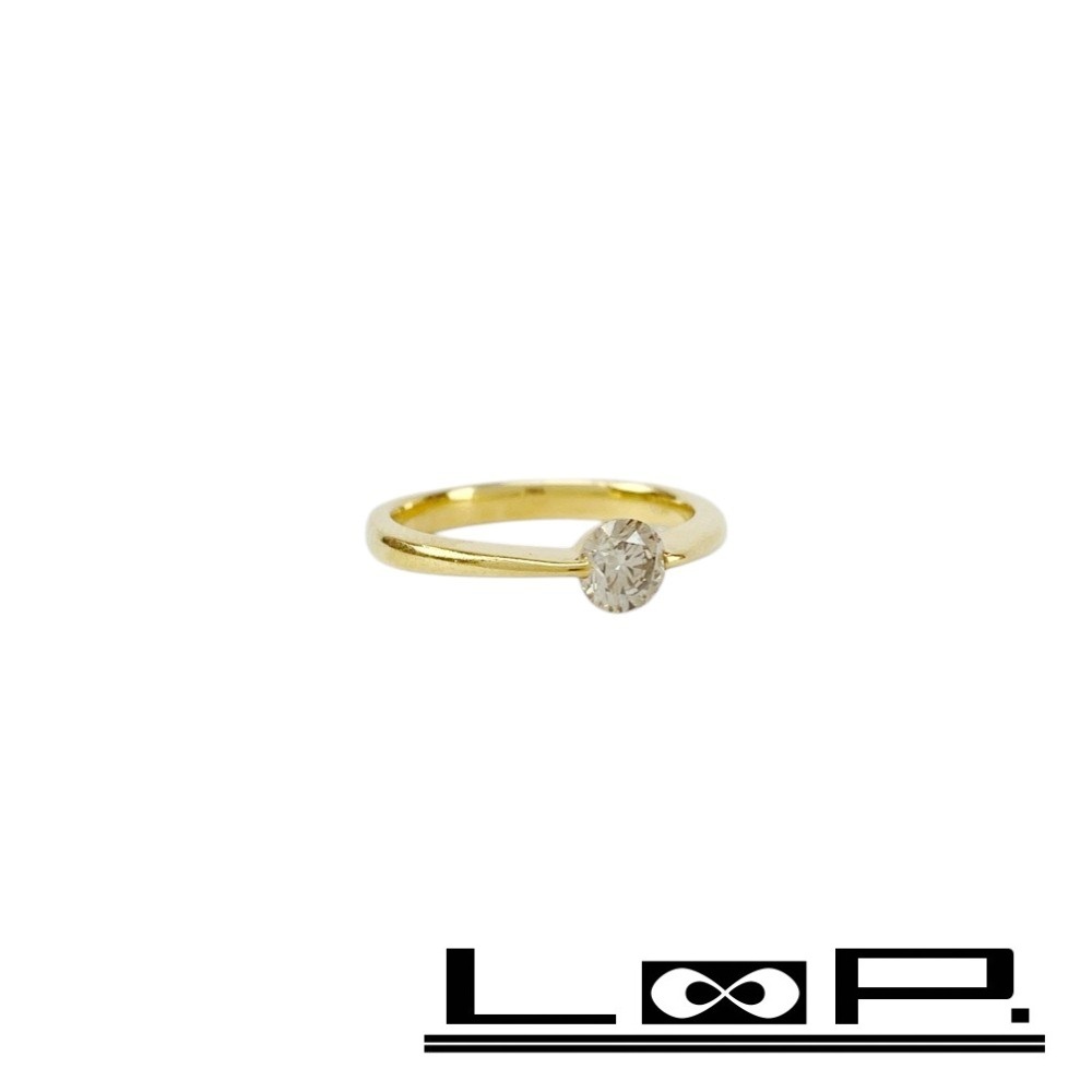 ■美品■ ノンブランド リング 指輪 アクセサリー ダイヤモンド ゴールド D 0.30ct K18 #8 2.3g 【384530】5拍卖