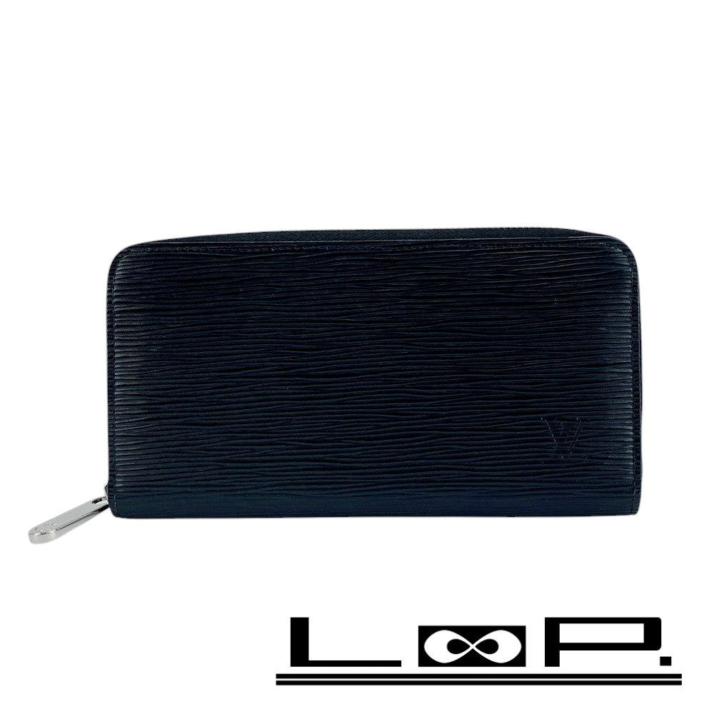 ■中古■IC■ ルイヴィトン ジッピーウォレット 長財布 財布 エピ ノワール M61857 箱 【411281】3拍卖