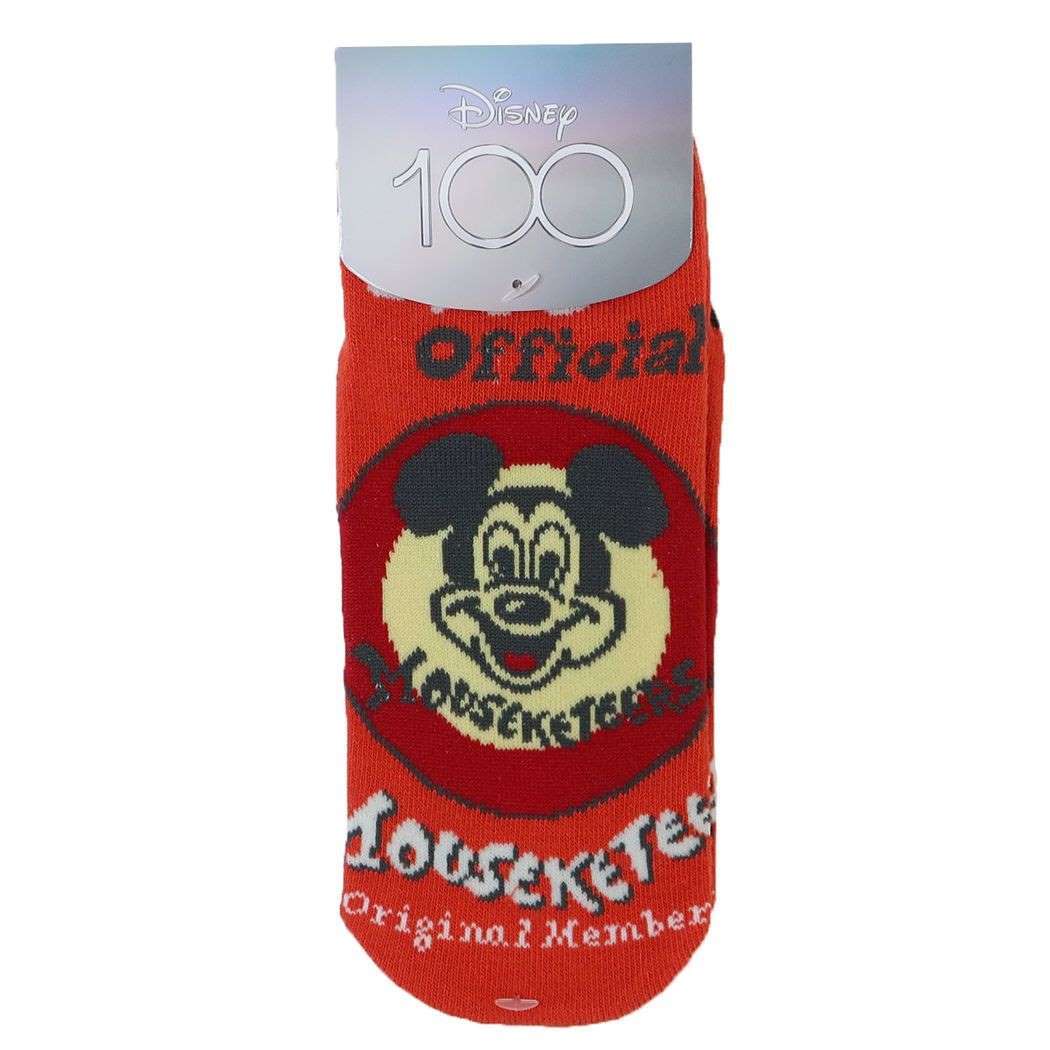 ミッキーマウス キャラクター 靴下レディース ソックス レトロレッド ディズニー拍卖