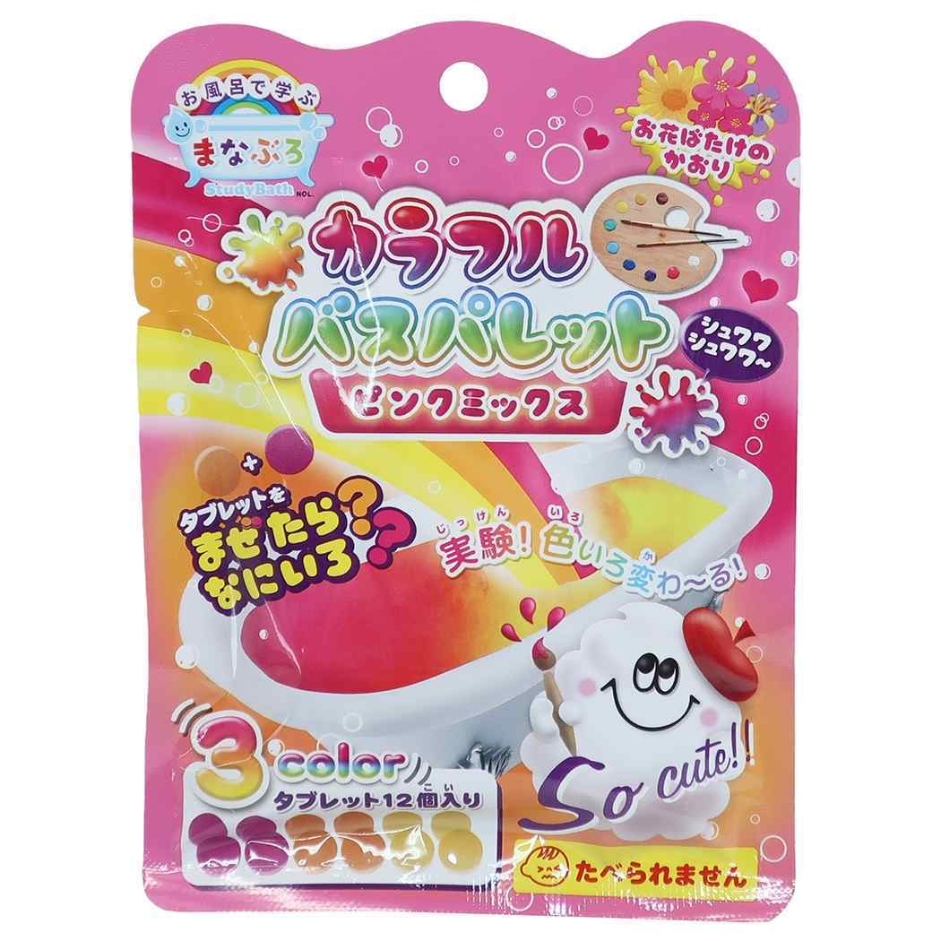 カラフルバスパレット 入浴剤 まなぶろ グッズ ピンクミックス プチギフト プレゼント 男の子 女の子拍卖