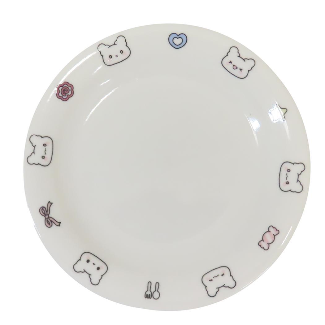 はなまるおばけ 中皿 ケーキプレート パステルPOP サンリオ 金正陶器 デザート皿 平皿 ケーキ皿 キャラクター グッズ拍卖