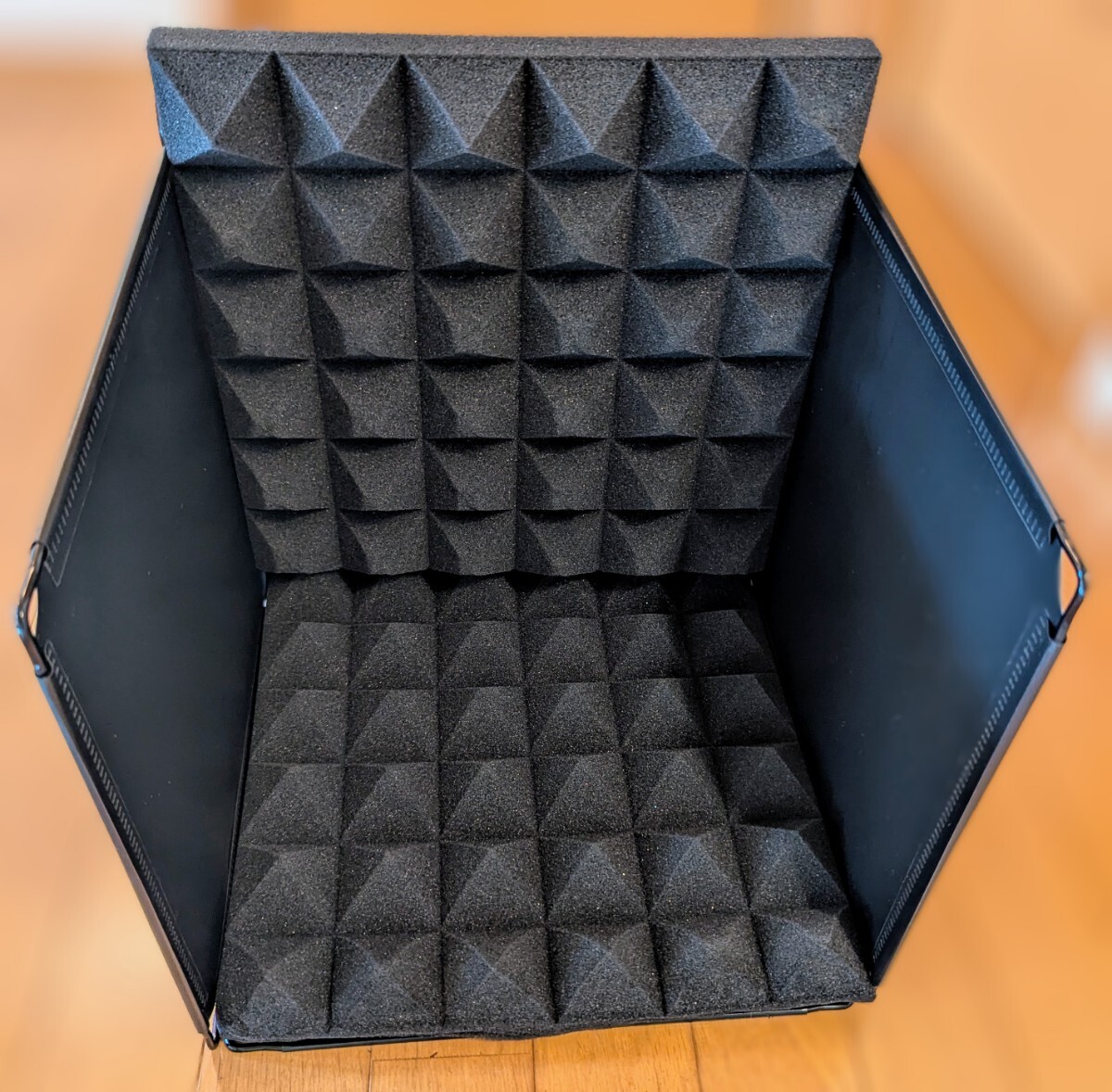 ★【簡易小型撮影ブース】簡易スタジオ 吸音パネル背景 黒マット調 35*30*30cm 商品撮影用 持運び可 ..拍卖