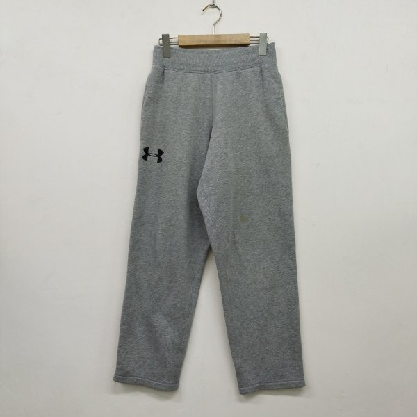 H339 UNDER ARMOUR アンダーアーマー スウェット パンツ ロゴ プリント UA ライバル コットン スポーツ トレーニング ジム SM グレー拍卖