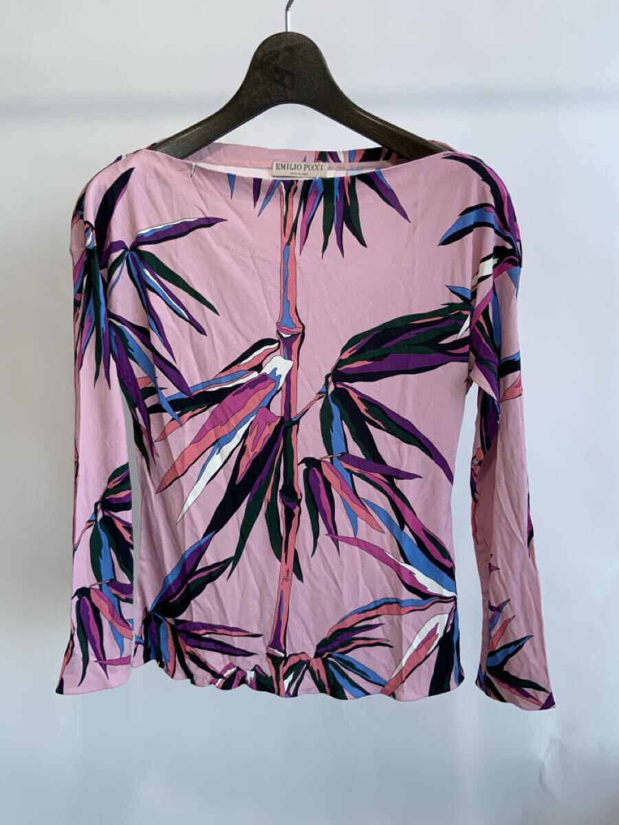 70346 EMILIO PUCCI/エミリオプッチ オリエンタルバンブー柄 カットソー拍卖