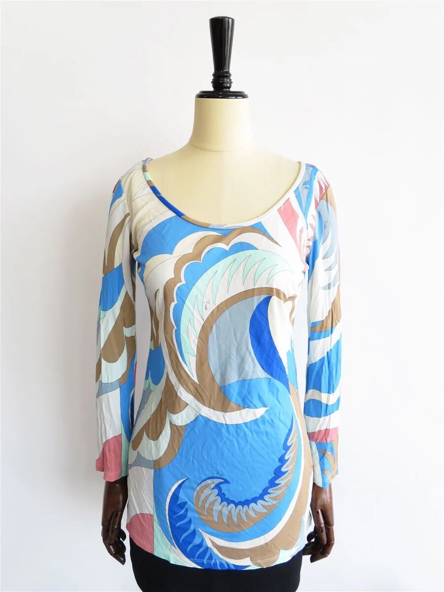 70356 EMILIO PUCCI / エミリオプッチ ラウンドネック プリント カットソー拍卖